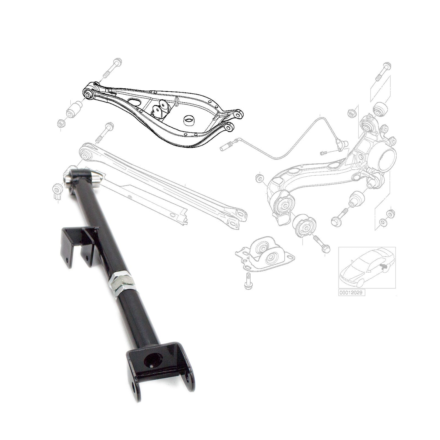 GODSPEED BMW 3-Series RWD (E46) 1999-06 MonoRS Coilovers-True Coilover Conversion W/ Bucket Delete Arms
