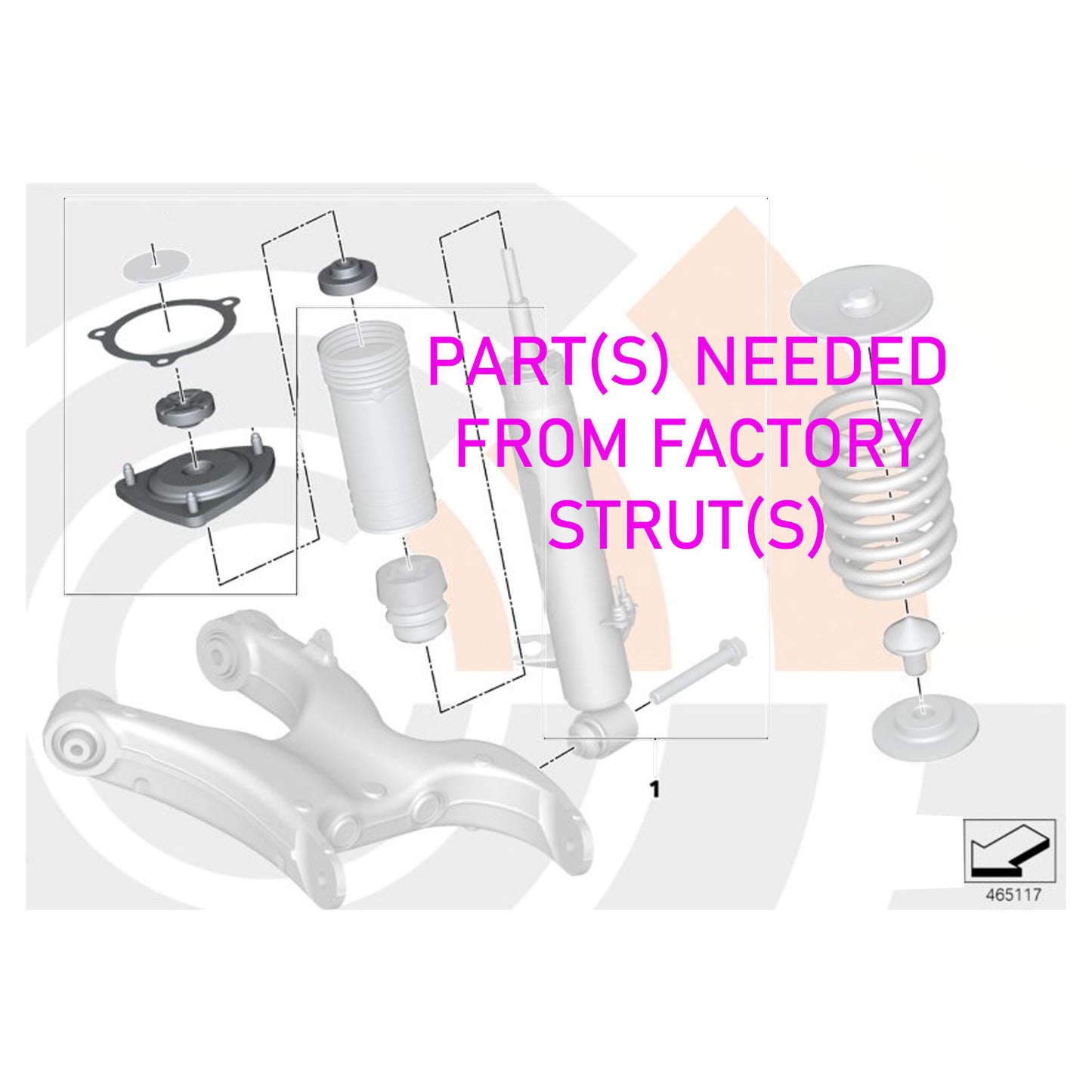 GODSPEED BMW X5 (E53) 2000-06 MonoRS Coilovers (Rear Air-to-Coil)
