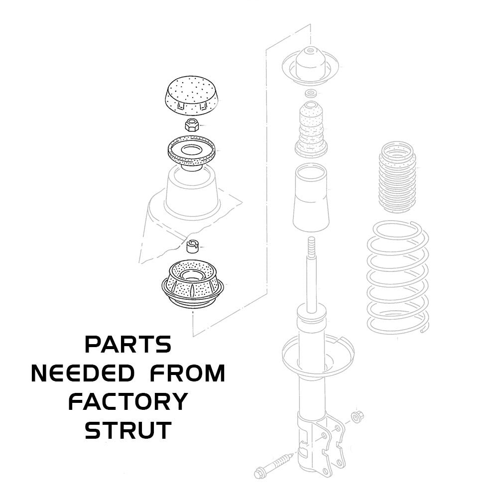 GODSPEED Volkswagen Jetta (A2/A3) 1985-98 MonoSS Coilovers (54.5mm)