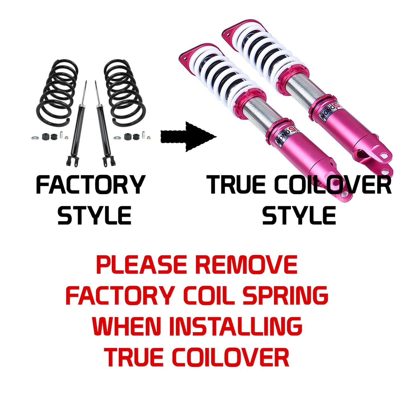 GODSPEED Nissan Altima Coupe (D32) 2008-13 MonoSS Coilovers � True Coilover Setup