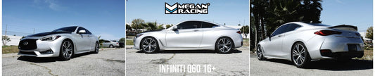 Megan Racing Coilover Front Lower for Infiniti Q50/Q60 2014+ Full Length Adjustable Monotube 15-click Damping MR-CDK-IQ50-FK-EZII