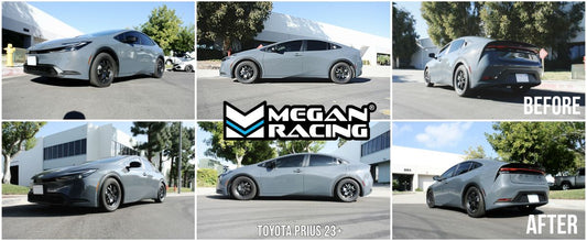 Megan Racing - Coilover Damper Kit for Toyota Prius 2023+ AWD EXC PRIME, Full Length Adjustable, 5kgf/mm Spring Rate, Monotube MR-CDK-TP23-EZII