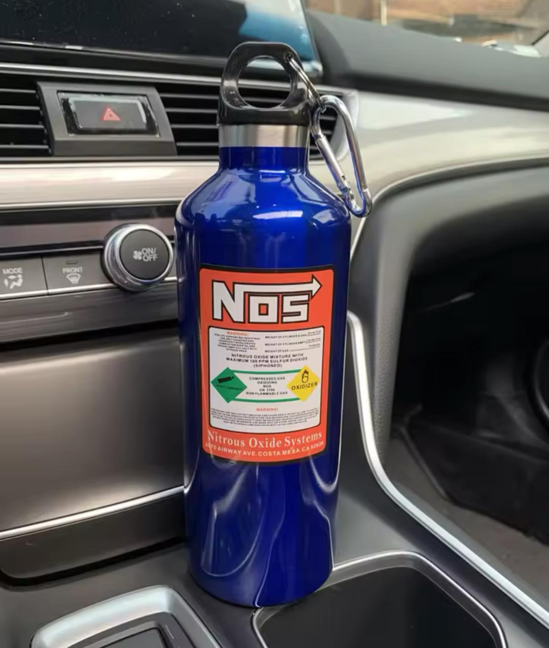 BLUE Single-Layer Aluminum 500ml NOS Bottle-Inspired Insulated Travel Cup