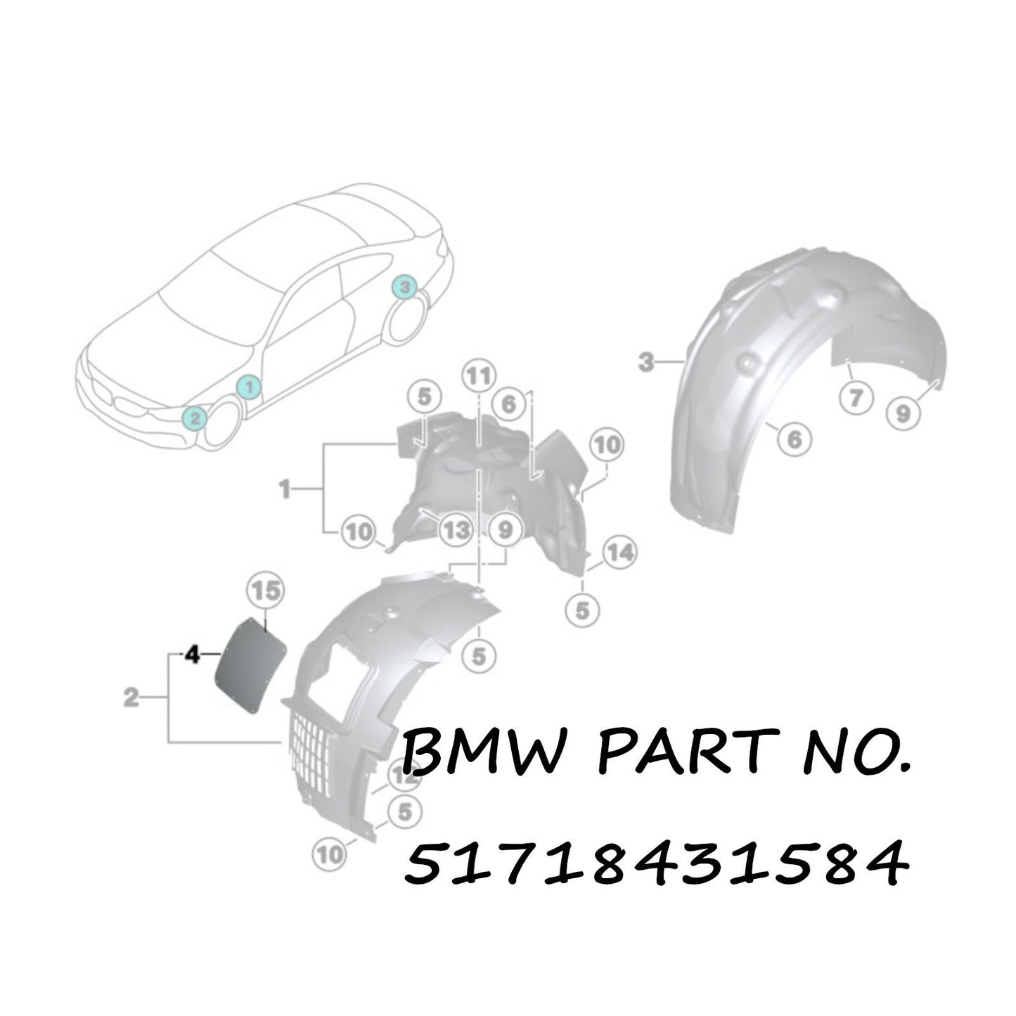 GODSPEED Aluminum Bulb Replacement Cover in Wheel liner fits BMW G82 M4 2021-24 (Black)