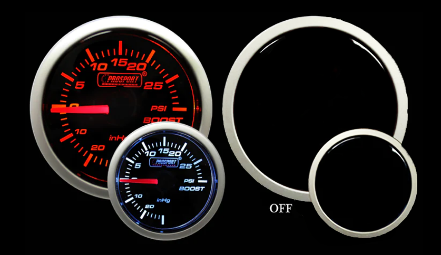2-1/16" Amber / White Electrical Boost Gauge