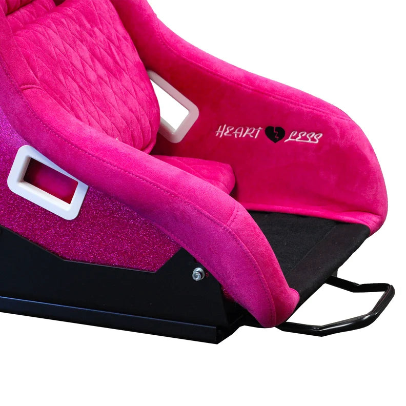 BULL BOOST Pink Heartbreak Racing Bucket Seats with Slider Rails – Pair