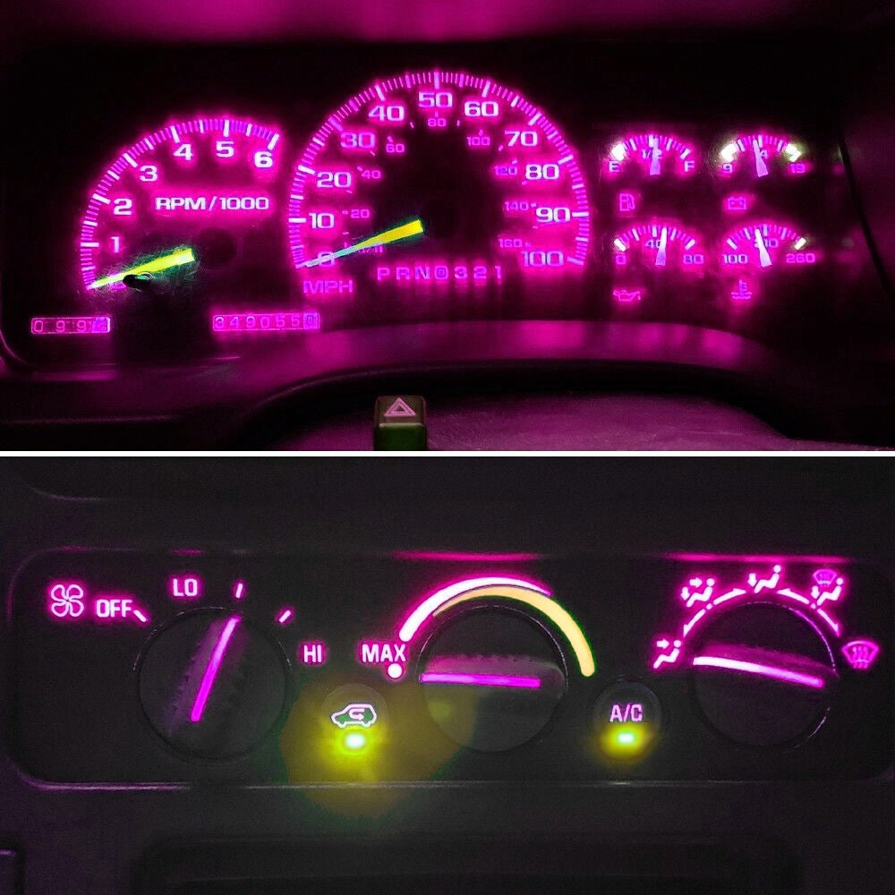 Gauge Cluster & AC Controls & Indicator LED package for 1992-1998 Chevrolet trucks