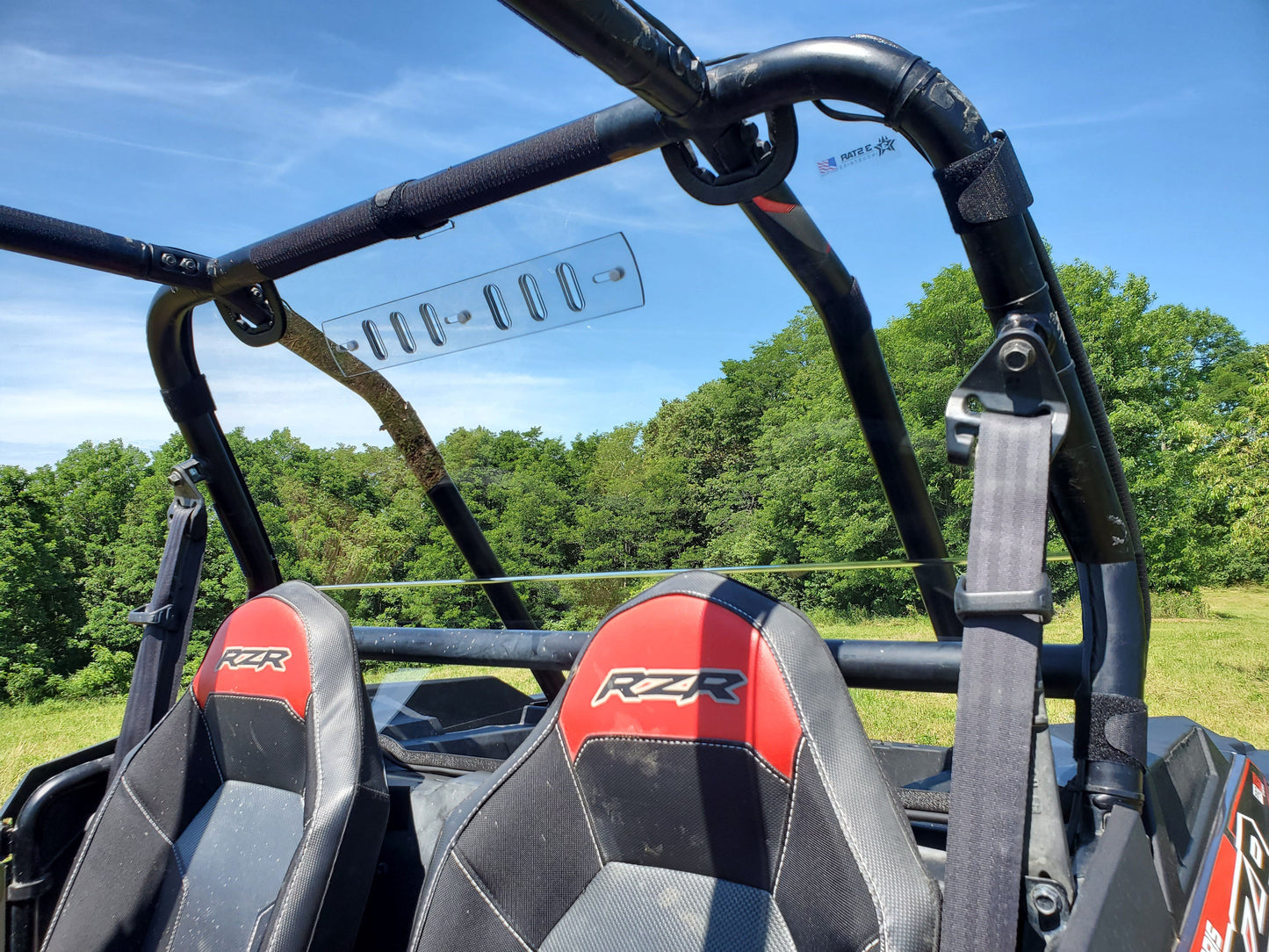 Polaris RZR XP 4 1000/XP 4 Turbo - 1 Pc Lexan Back Panel w/Clamp and Vent Options