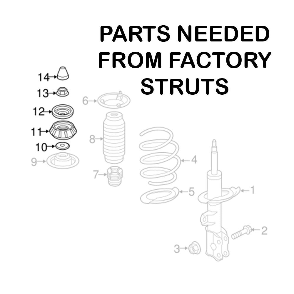 REV9 Hyundai Accent (RB) 2012-18 Hyper-Street ONE Coilovers Lowering Kit Assembly