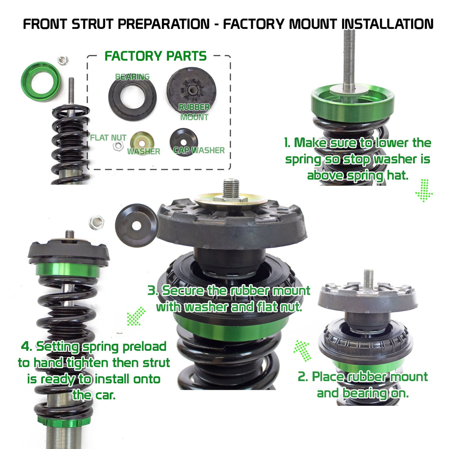 REV9 Chevrolet Camaro Coupe 2010-15 Hyper-Street ONE Coilovers Lowering Kit Assembly