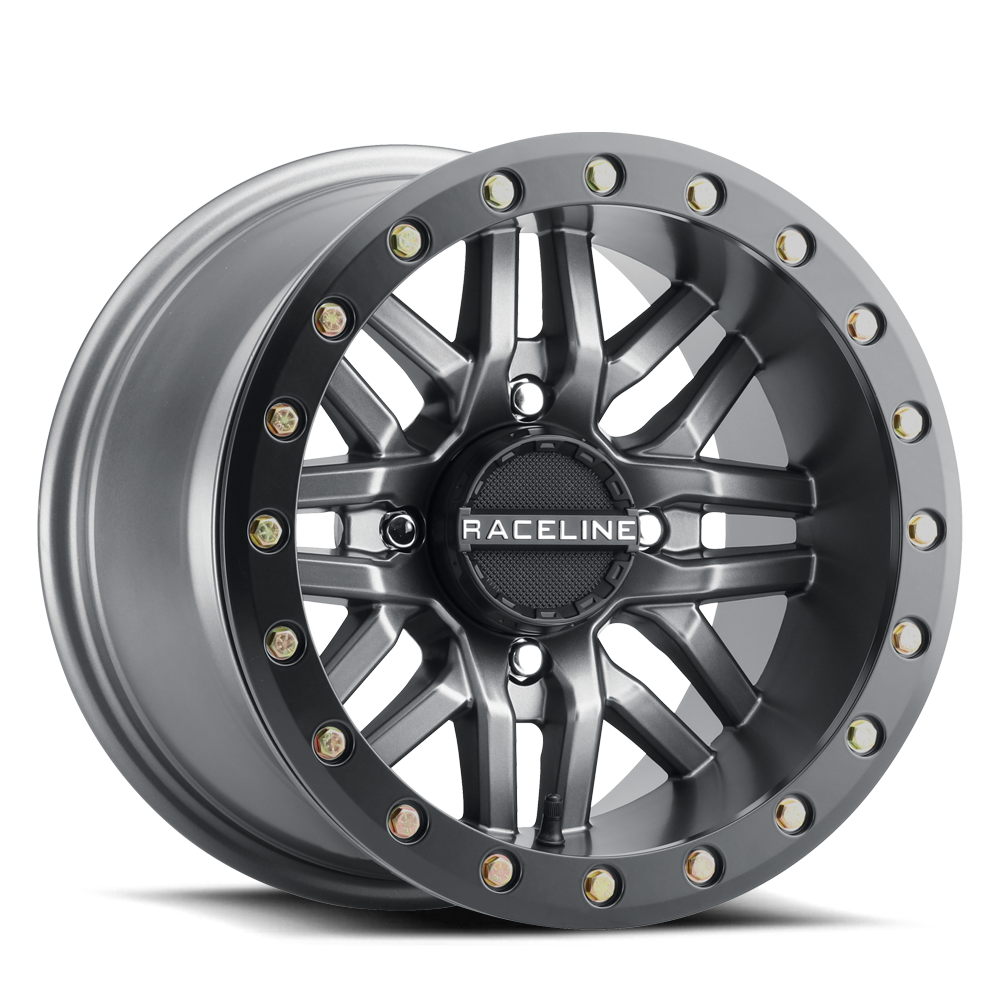 Raceline BL RYNO GUN METAL W/BLACK RING 14X7 4X137 (5+2)