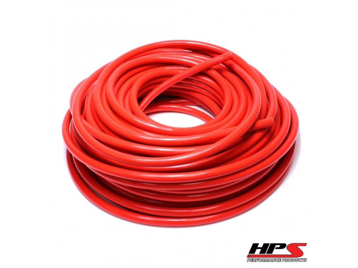 HPS High Temp 3/8"ID (9.5mm) Reinforced Silicone Heater Hose Red -50 Feet