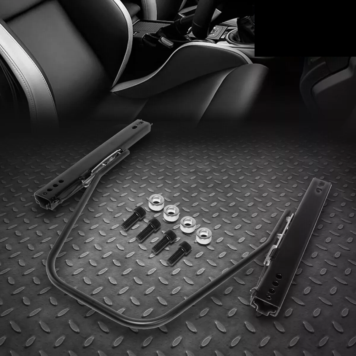 GEN PERFORMANCE Heavy-Duty Mild Steel Universal Dual-Lock Seat Slider