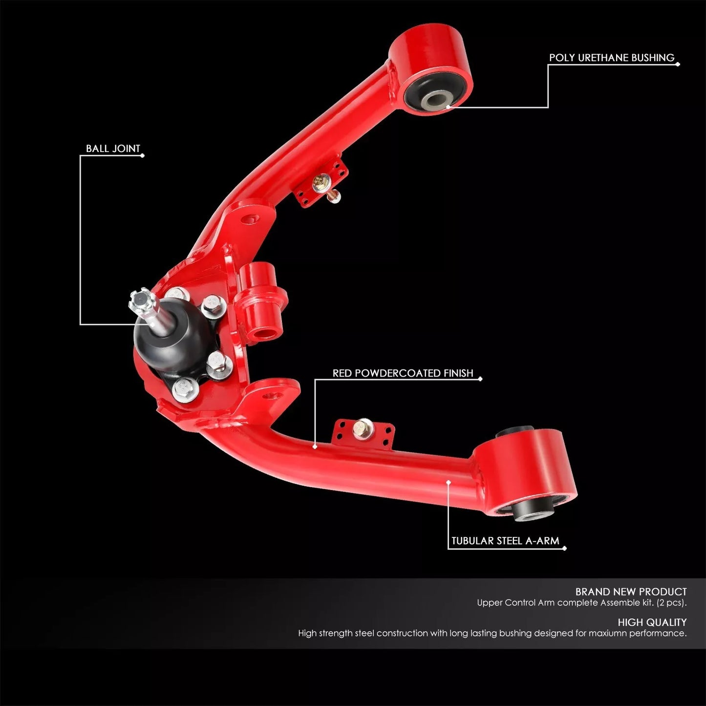 GEN PERFORMANCE 99-07 Silverado Sierra 1500/Classic 2"-4" Lift Front Upper Control Arms – Red