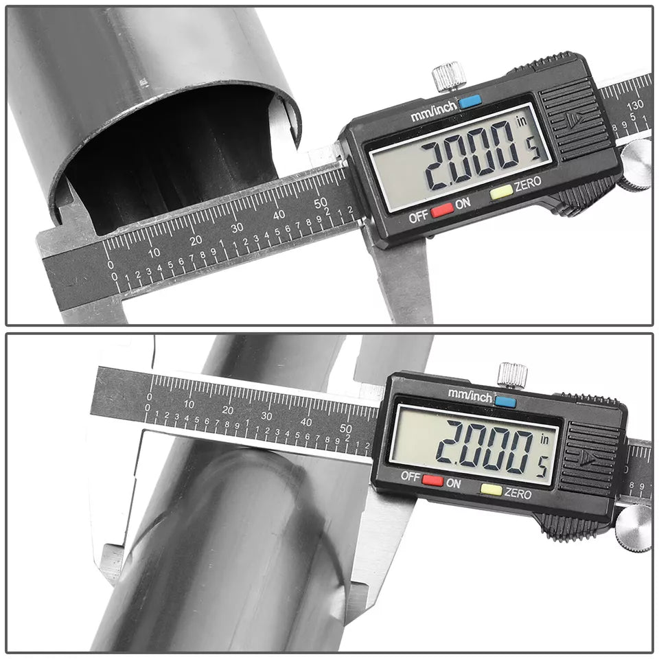 Universal DIY Custom Exhaust Pipe Kit - 3'', 2.5'', 2.25'' & 2'' OD Options, 16-Piece Set (Straight, 45°, 90°, U-Bends)