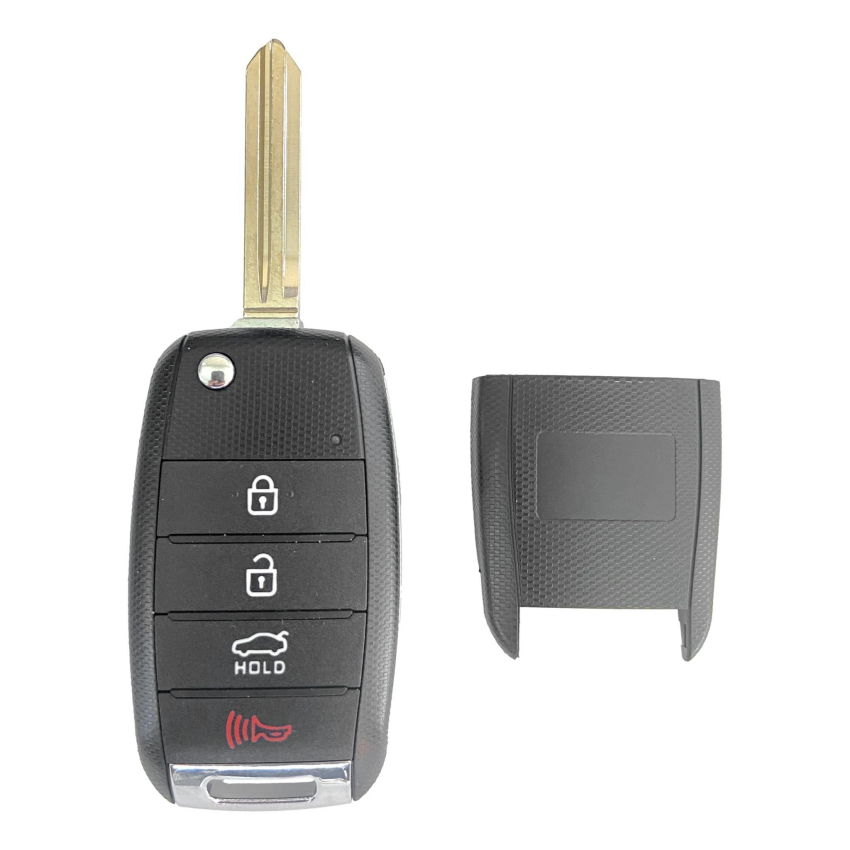 Kia Forte 4 Button Flip Key Replacement Shell w/ HY15 Blade
