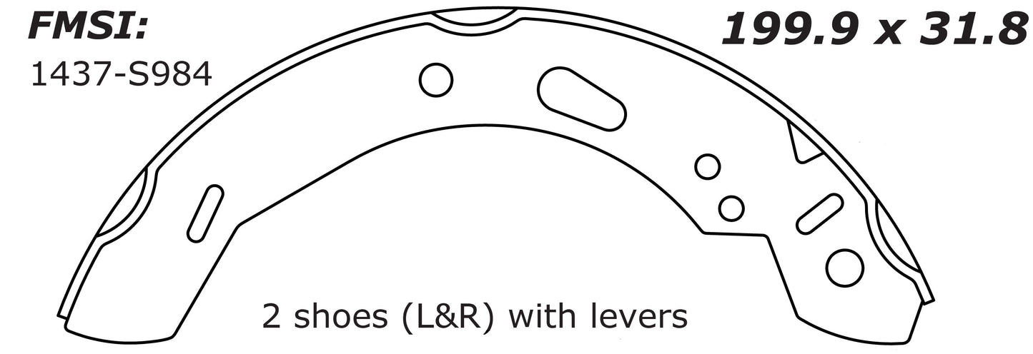 Porterfield Brake Shoes for 2015 FORD FIESTA- Rear Drum
