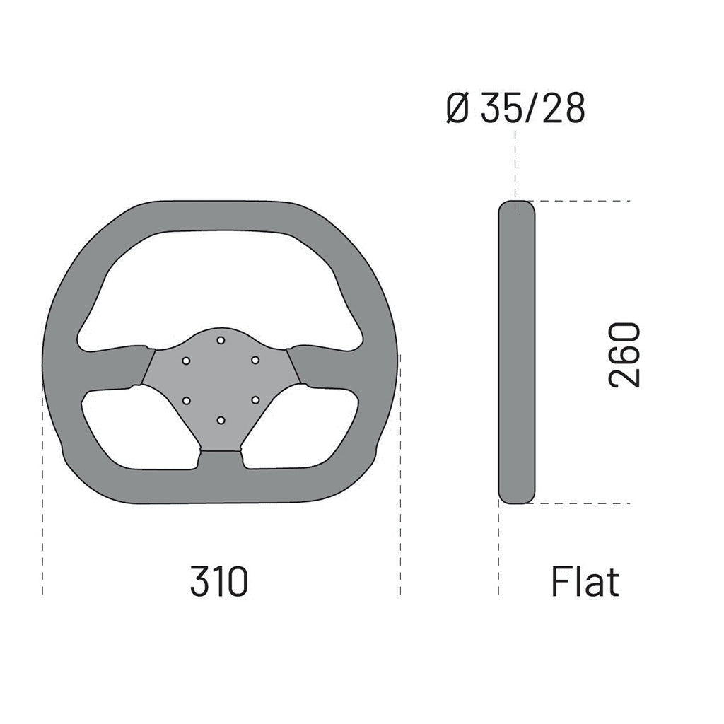 Sparco Competition P310 Steering Wheel – 310mm Flat Suede Racing Wheel