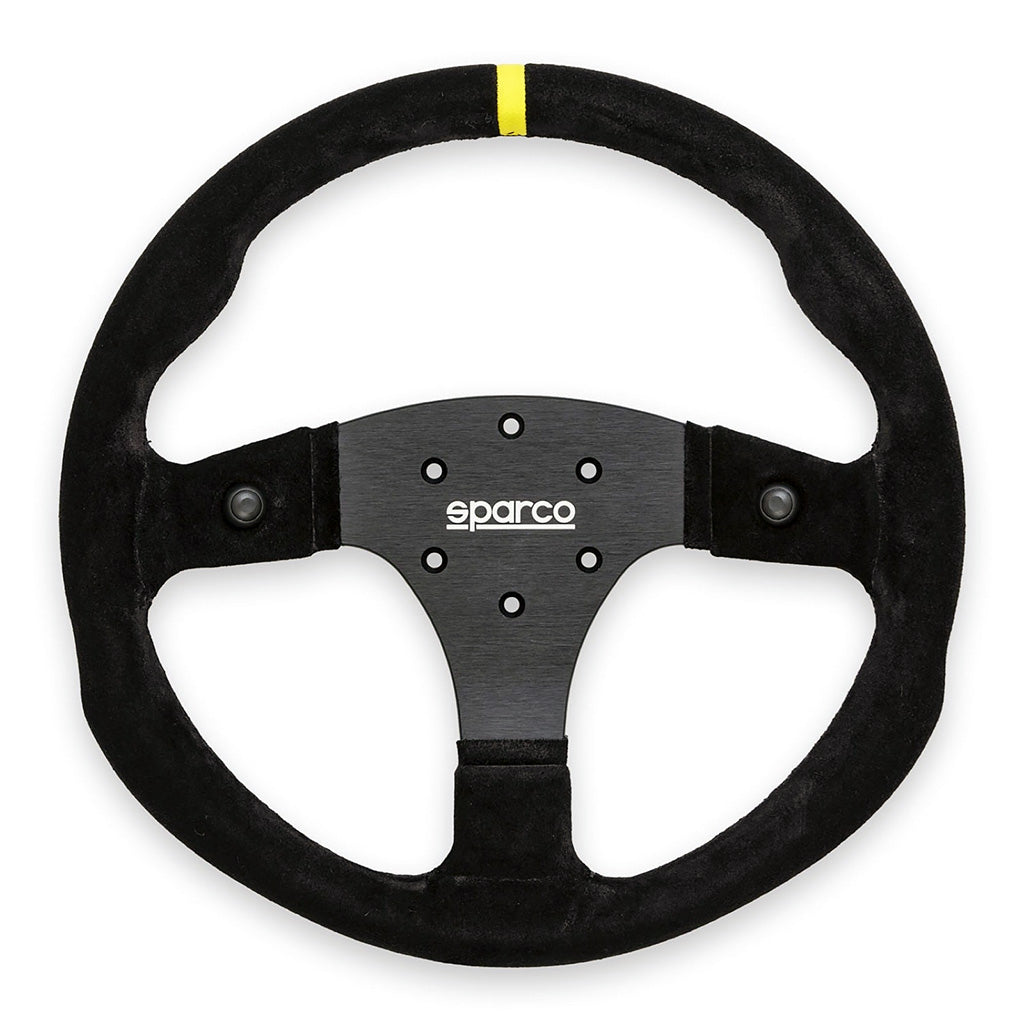 Sparco Competition R350B Steering Wheel – 350mm Suede or Leather w/ Dual Push Buttons