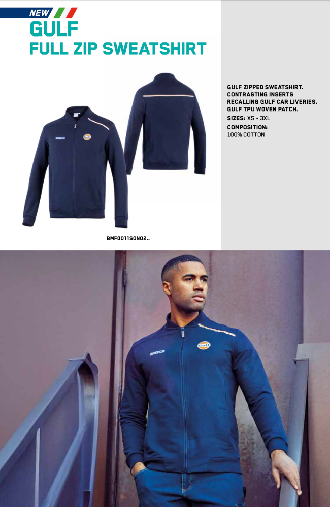 Sparco Gulf Full Zip Sweatshirt