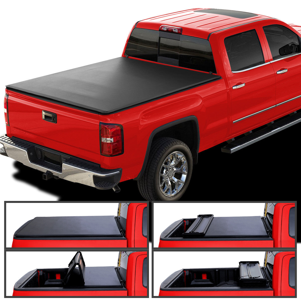 2007-2019 Toyota Tundra CrewMax 66" Short Bed Roll Up Vinyl Tonneau Cover