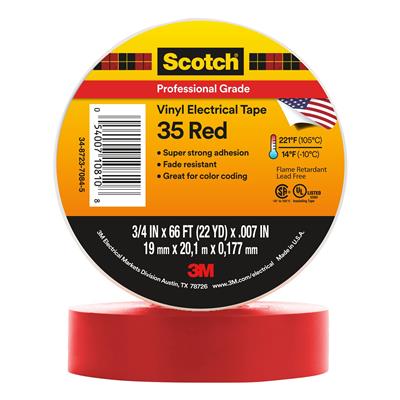 3M Products Scotch Multi-Colored Premium Vinyl Electrical Tape