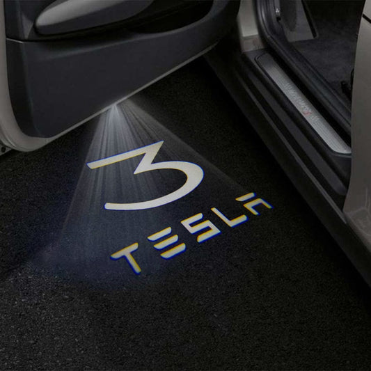 Tesla Model 3 Premium Door Puddle Lights Various Designs 2017–2023