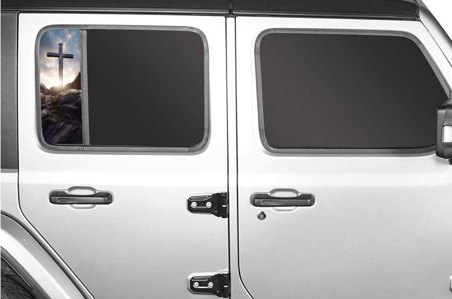 The cross Side door windows 216
