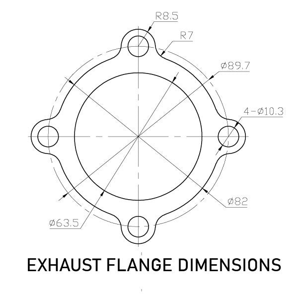 REV9 TX-50E-57 Turbocharger .63AR (T3 Flange / 4-Bolt Exhaust)