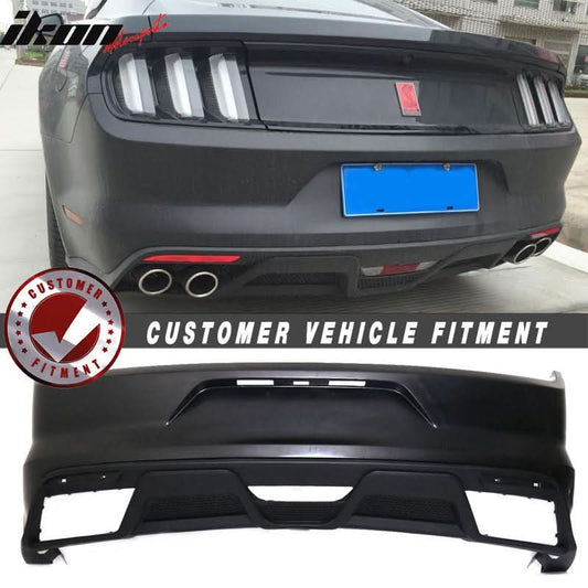 2015-2016Â Ford Mustang GT350 Black Front Rear Bumper Conversion PP
