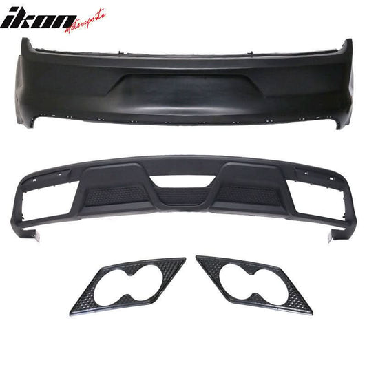 2015-2016Â Ford Mustang GT350 Black Rear Bumper Kit With Diffuser