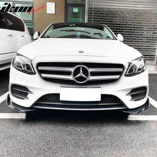 Universal Gloss Black Front Lip Splitter Chin Spoiler Air Dam 2PC
