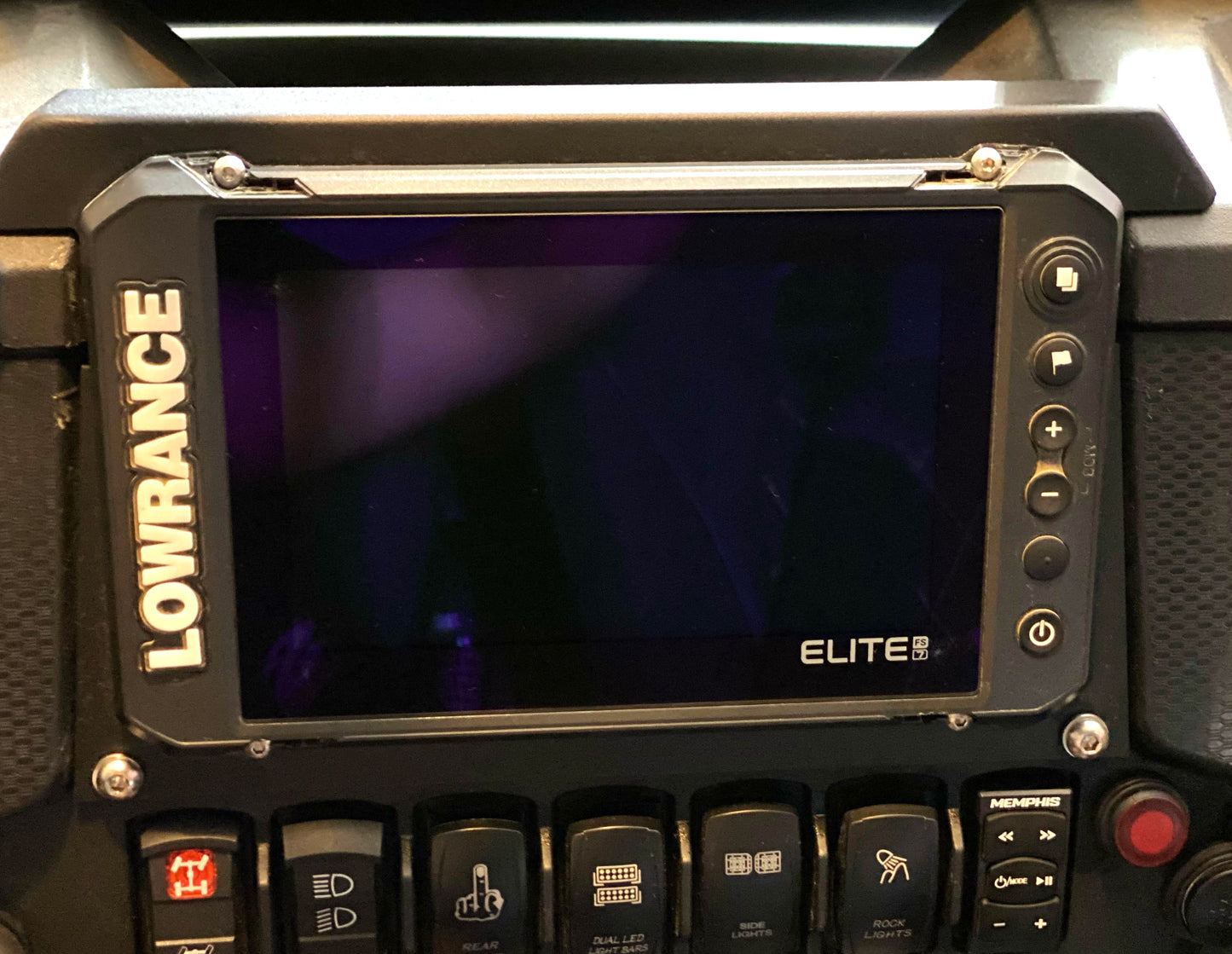 Polaris RZR Turbo S Lowrance Elite FS7 GPS Mount (2018–2022)