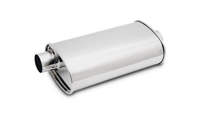MUFFLER OVAL SS 2IN CTR POLISH