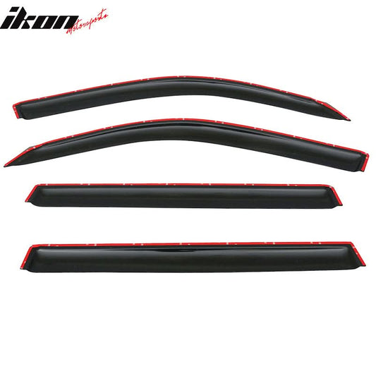 2008-2019 Toyota Land Cruiser Slim Style Smoke Window Visors Acrylic