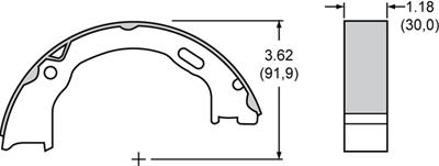 SHOE PARKING BRAKE 4 QTY