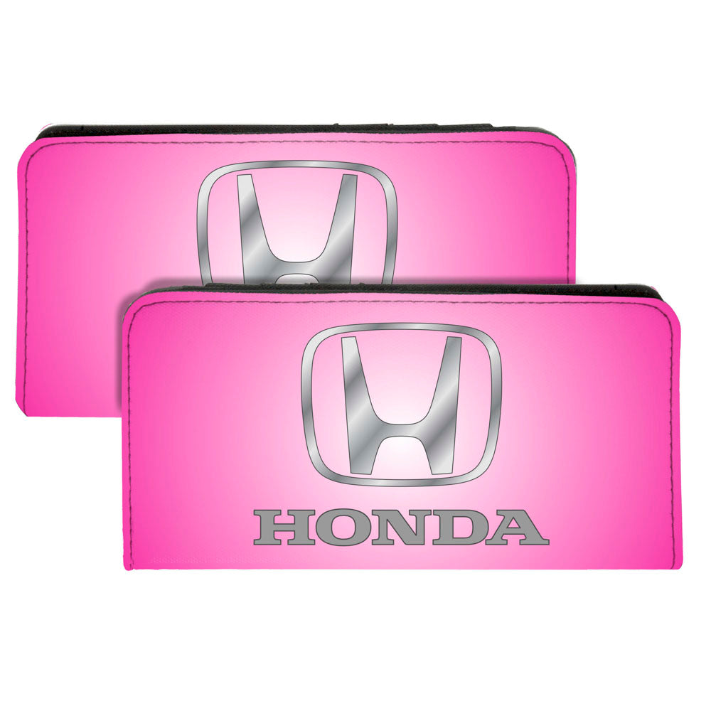 Canvas Snap Wallet - Honda Logo Pink Silver-Fade