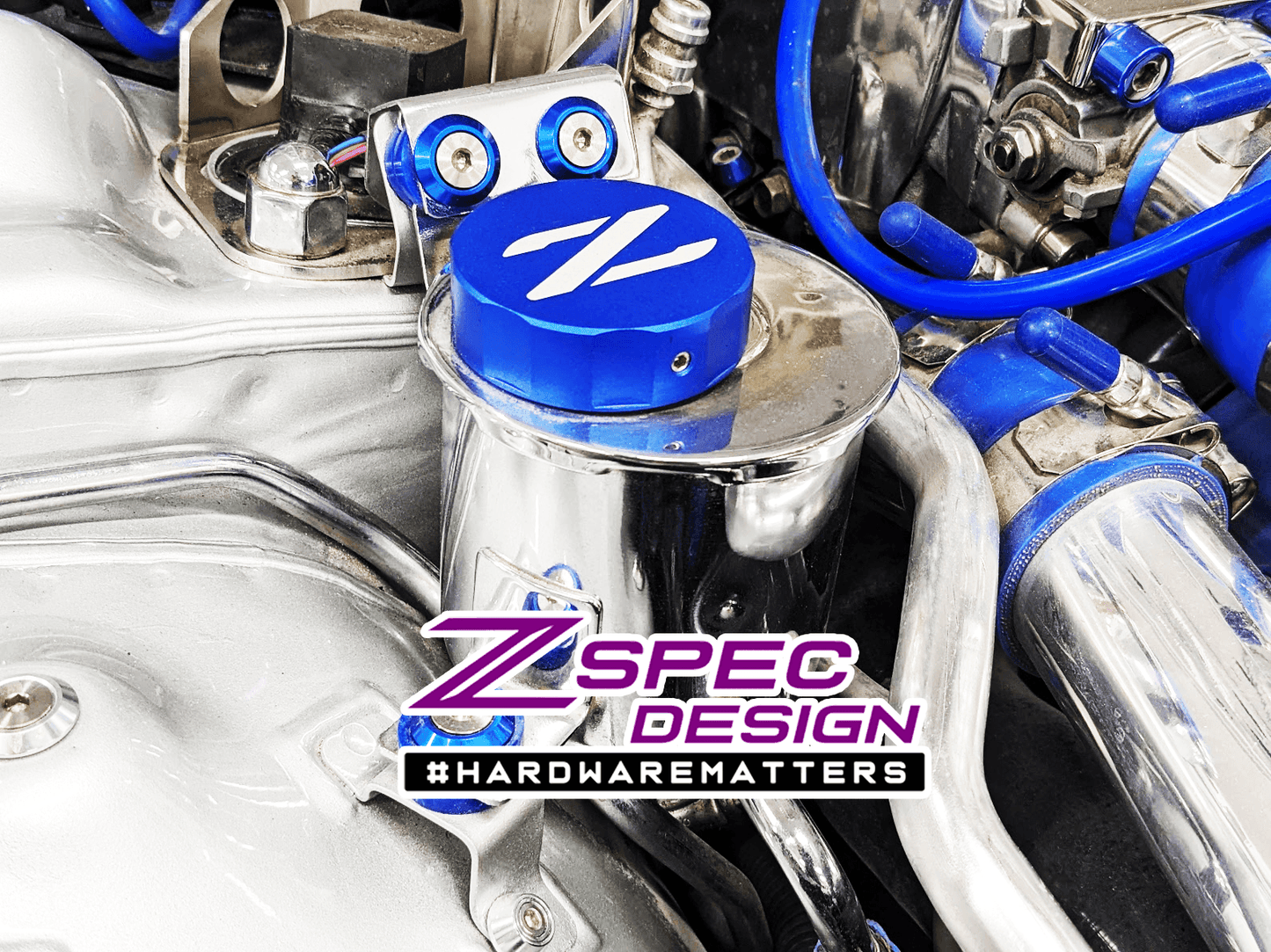ZSPEC Reservoir Cap Cover Set (BMC, CMC, PS, CO) for Nissan Z32 300zx, Billet Aluminum
