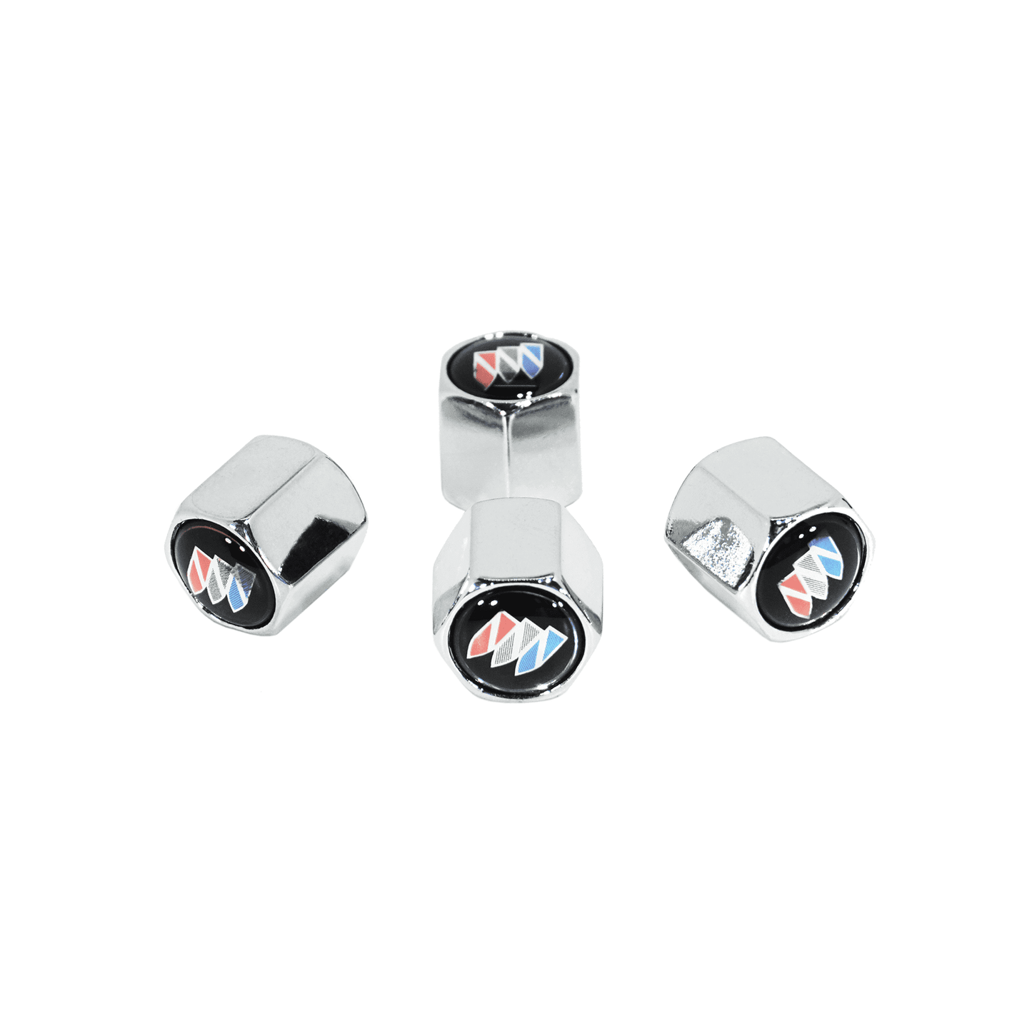 Chrome Valve Stem Tire Caps, Style: Buick