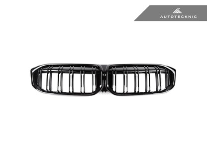 AutoTecknic Dual-Slats Gloss Black Front Grille - BMW G20 3-Series LCI