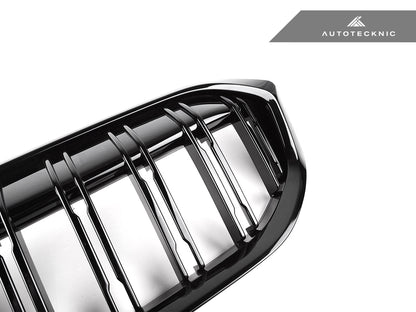 AutoTecknic Dual-Slats Gloss Black Front Grille - BMW G20 3-Series LCI