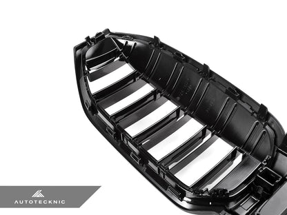 AutoTecknic Dual-Slats Gloss Black Front Grille - BMW G20 3-Series LCI