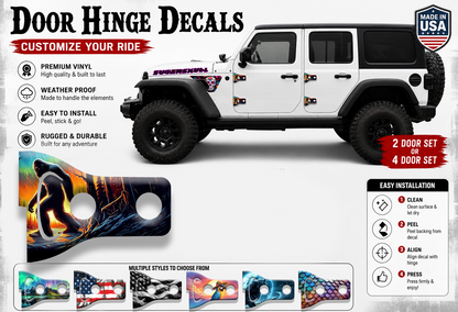 Bigfoot Door hinge decals 1