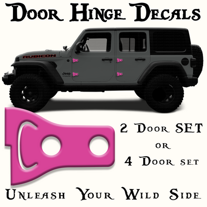 Pink print Door hinge decals 24