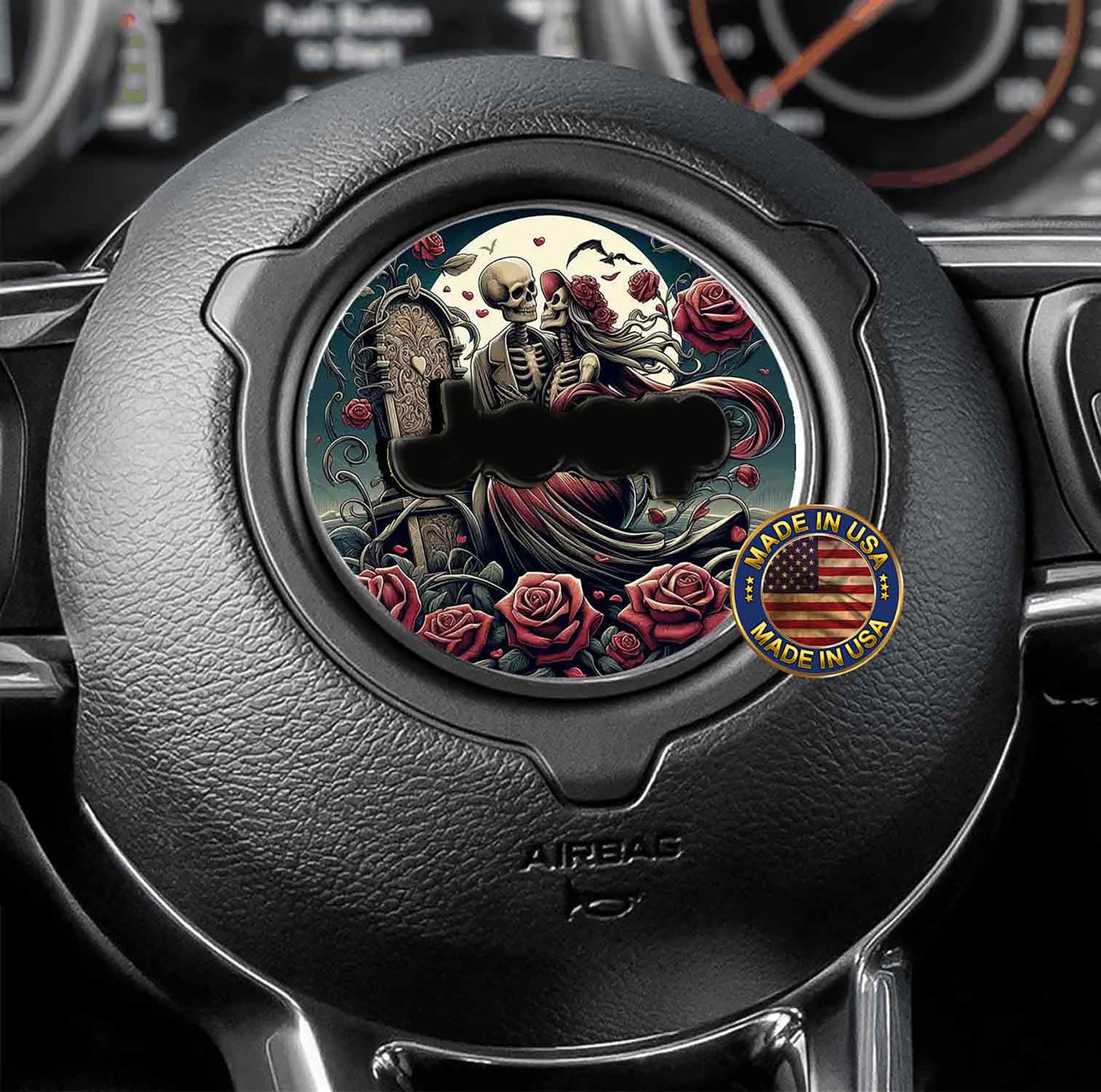 Steering wheel decal Death do us part 181
