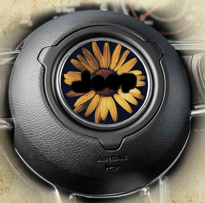 Steering wheel decal sunflower 197