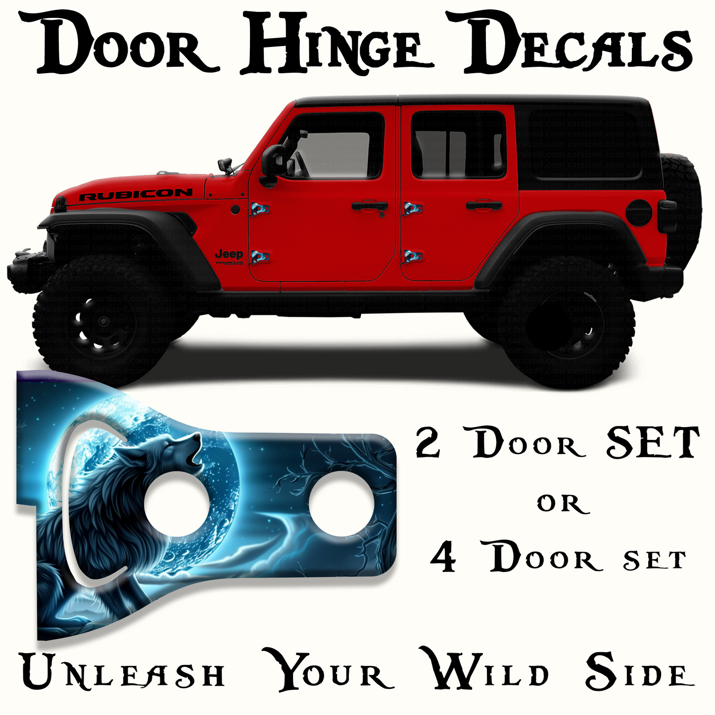 Wolf Door hinge decals 20
