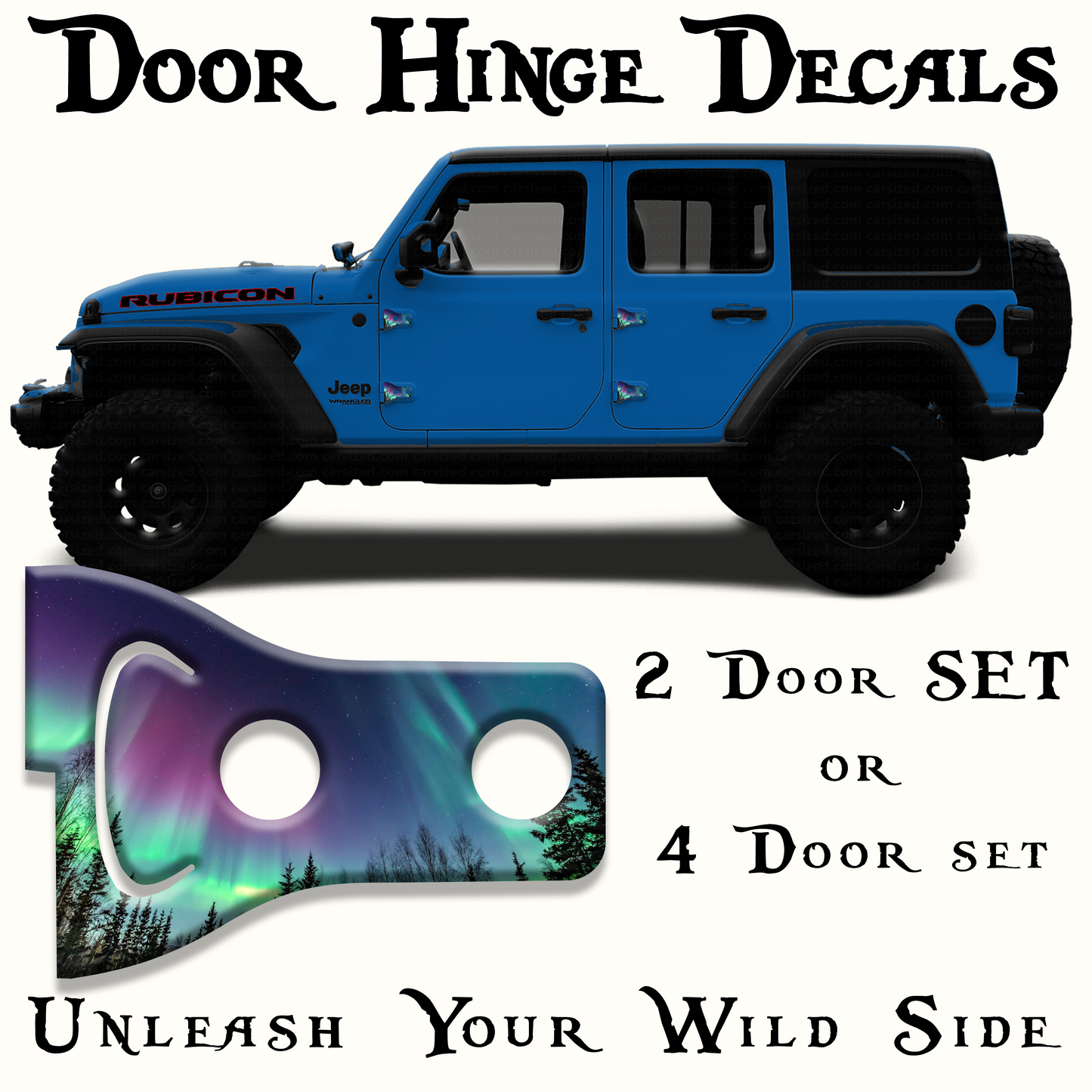Northern lights Door hinge decals 21