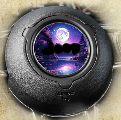 Steering wheel decal Purple Moon 198
