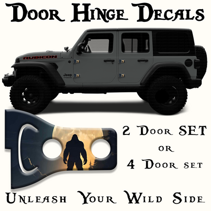 Bigfoot print Door hinge decals 35